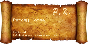 Percsy Kozma névjegykártya